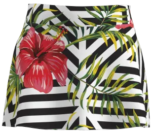 AB Sport Women's Hibiscus Geo Print Flounce Tennis Skirt - HIG