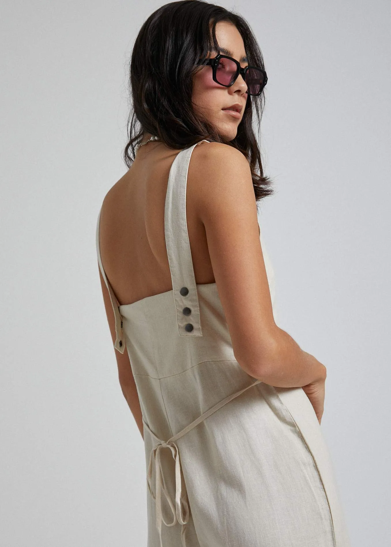 Afends Womens Verona - Hemp Jumpsuit - Bone