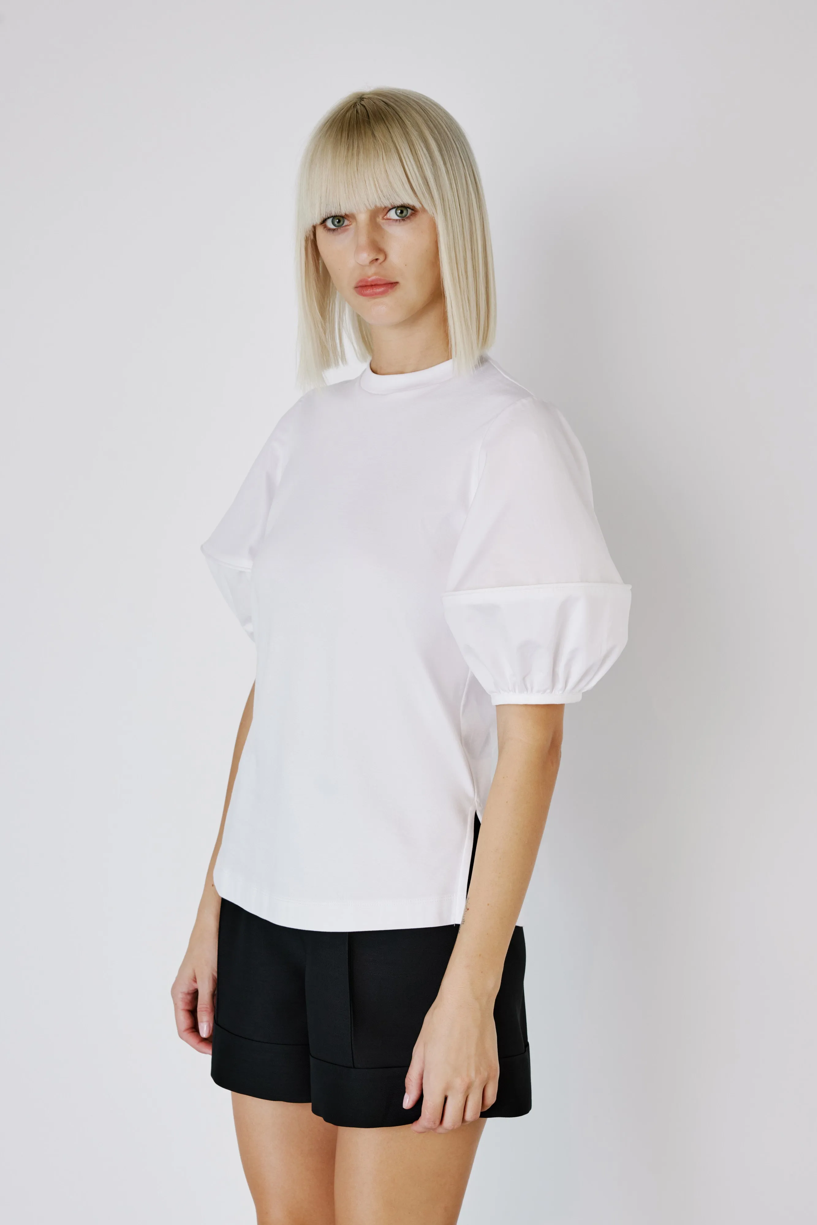 Balloon Sleeve Poplin Shirt