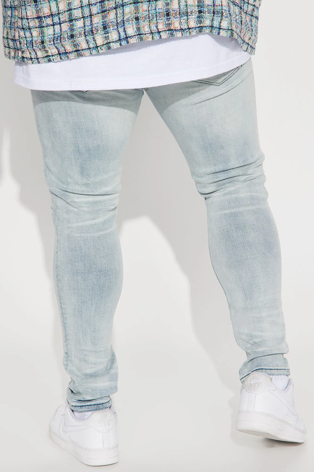 Bet Ripped Stacked Skinny Jean - Light Wash