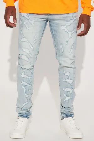 Bet Ripped Stacked Skinny Jean - Light Wash