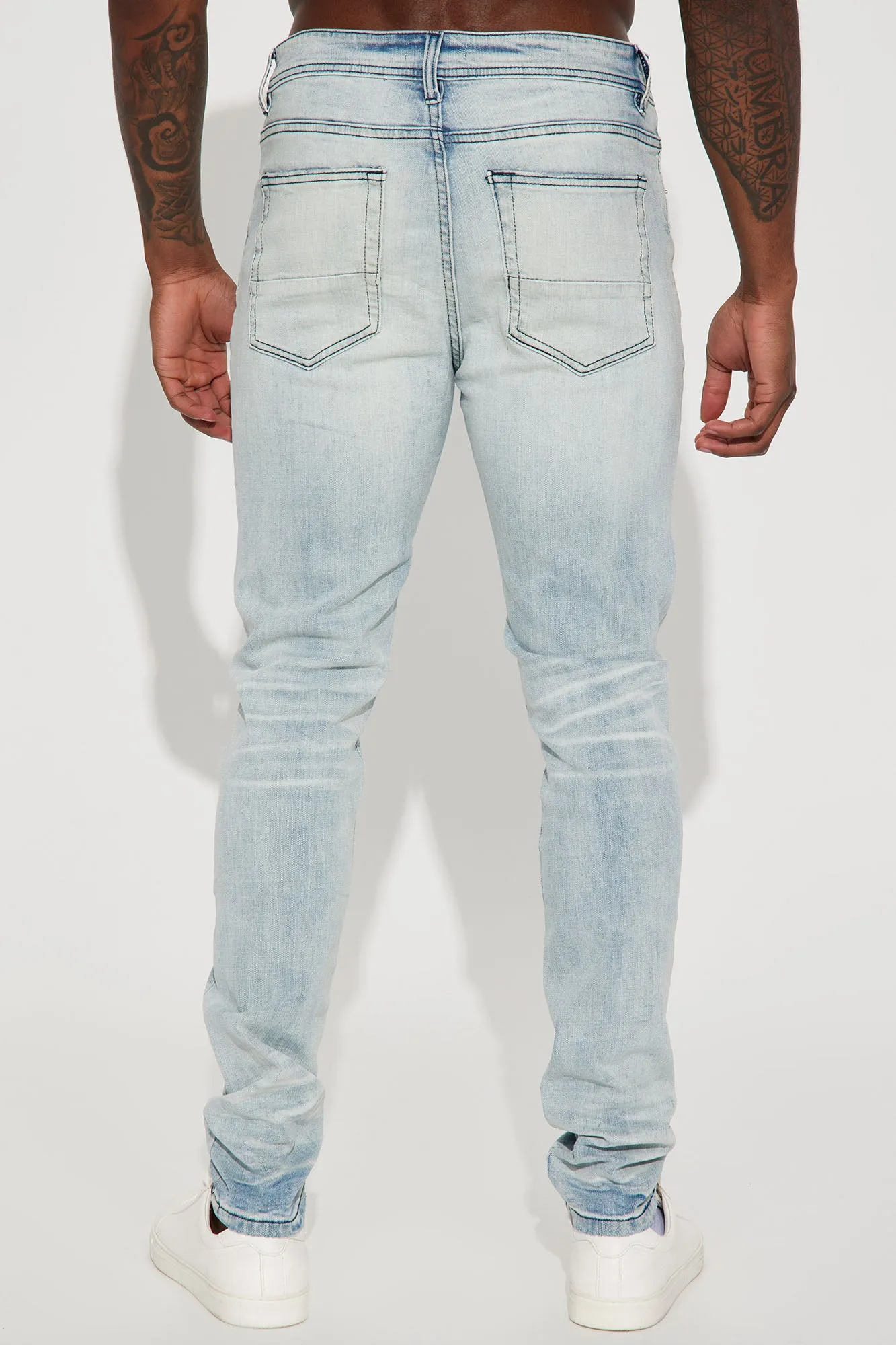 Bet Ripped Stacked Skinny Jean - Light Wash