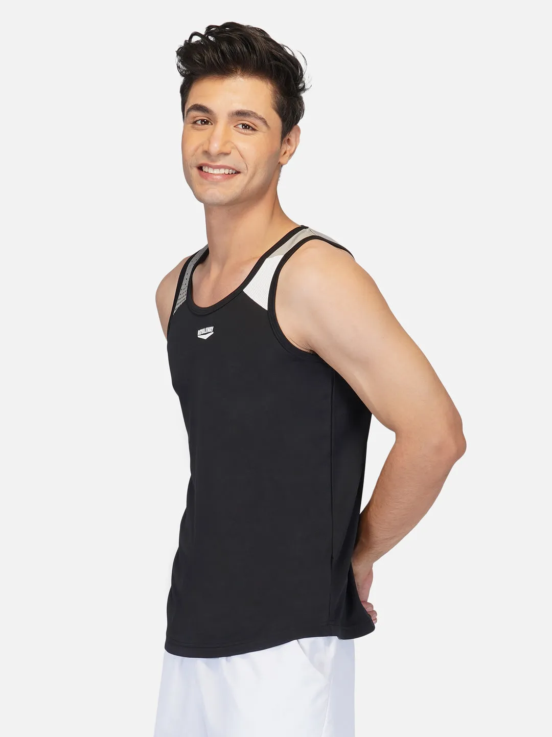 Black & Grey Designer Vest RWM4031