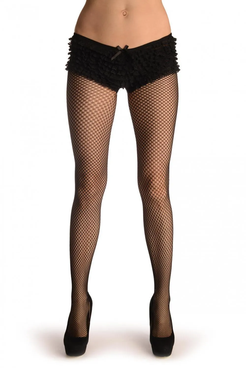 Black Double Mesh Fine Fishnet