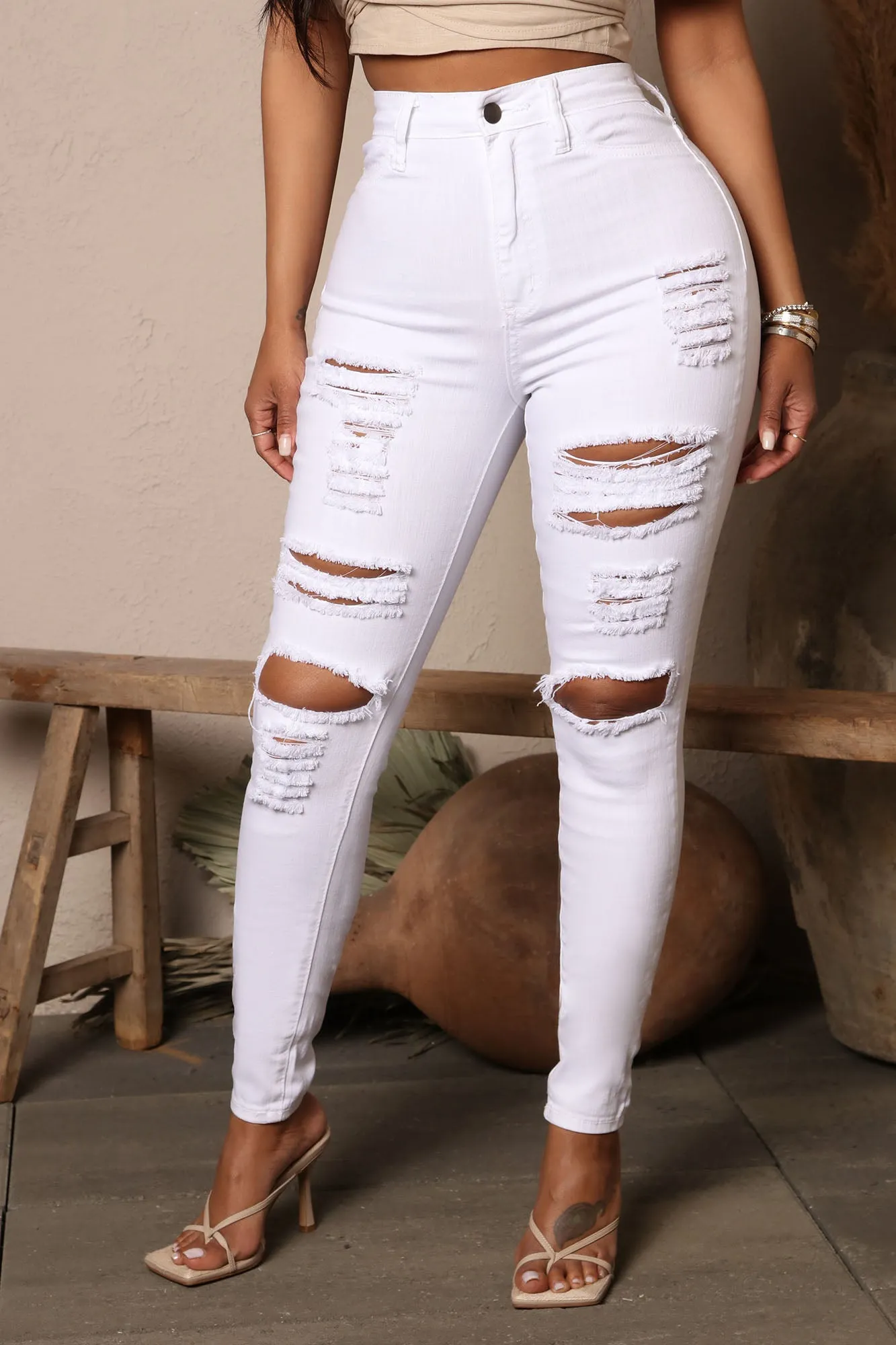 Blanched Jeans - White