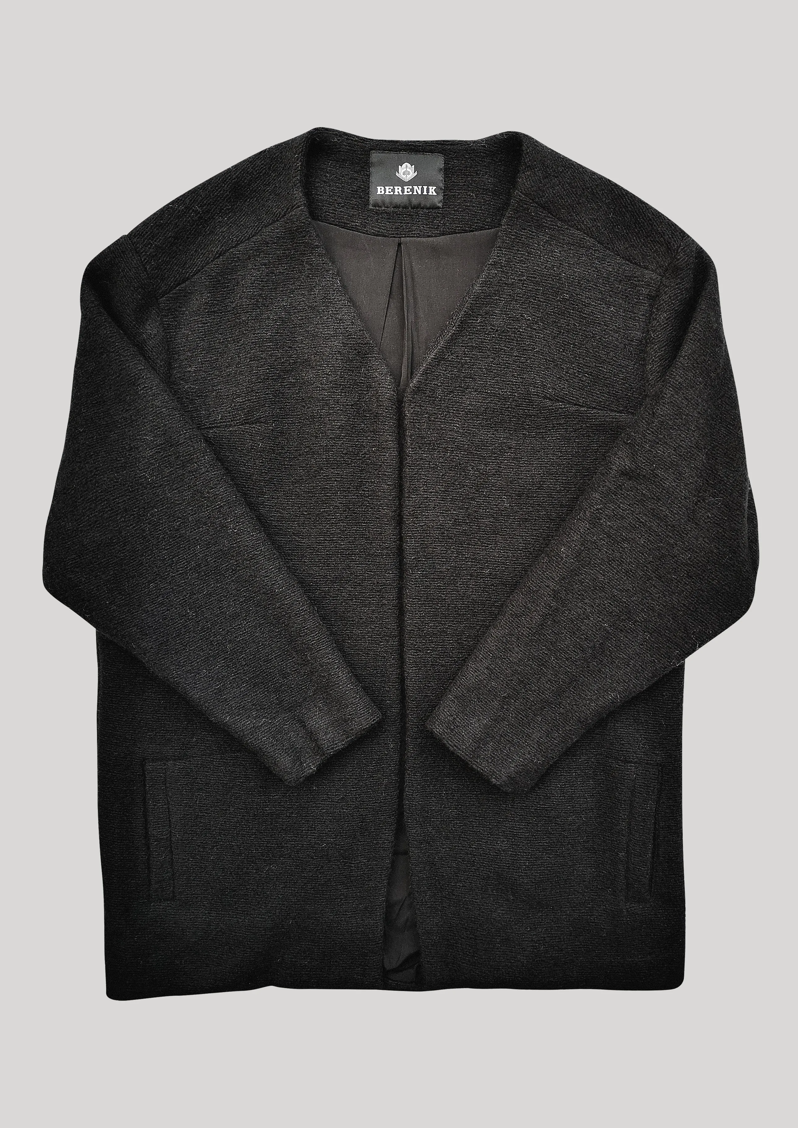 CARDIGAN - WOOL BLEND black