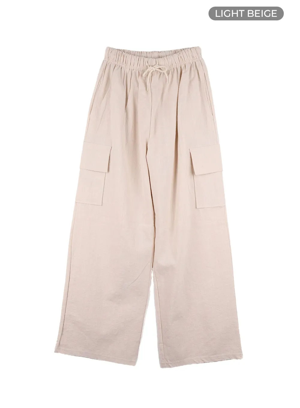 Cargo Wide Leg Banded Pants CA423