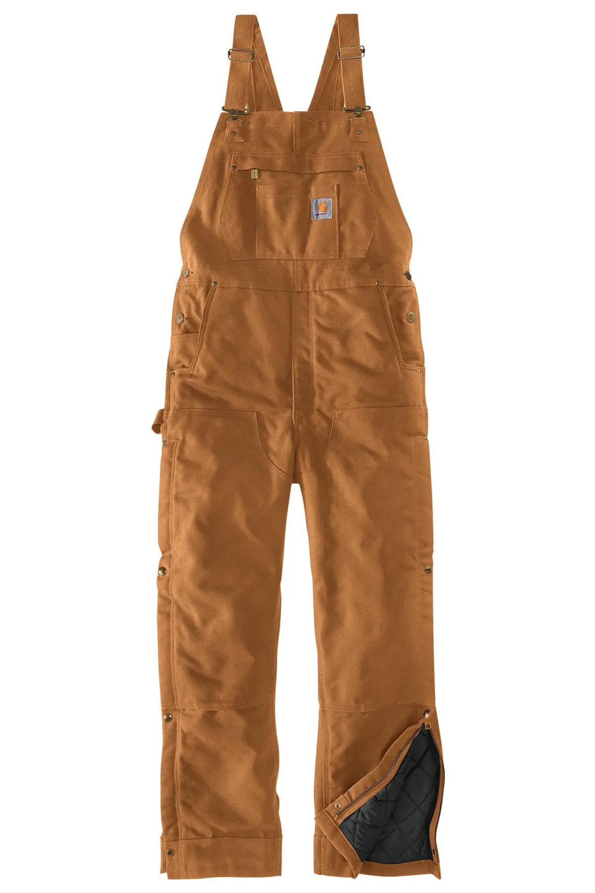 Carhartt Men's Tall Firm Duck Insulated Bib Overalls CTT104393