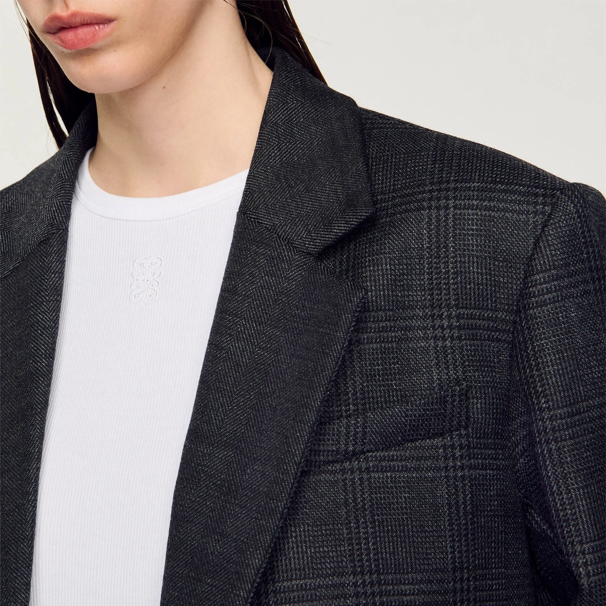 Checked Suit Jacket