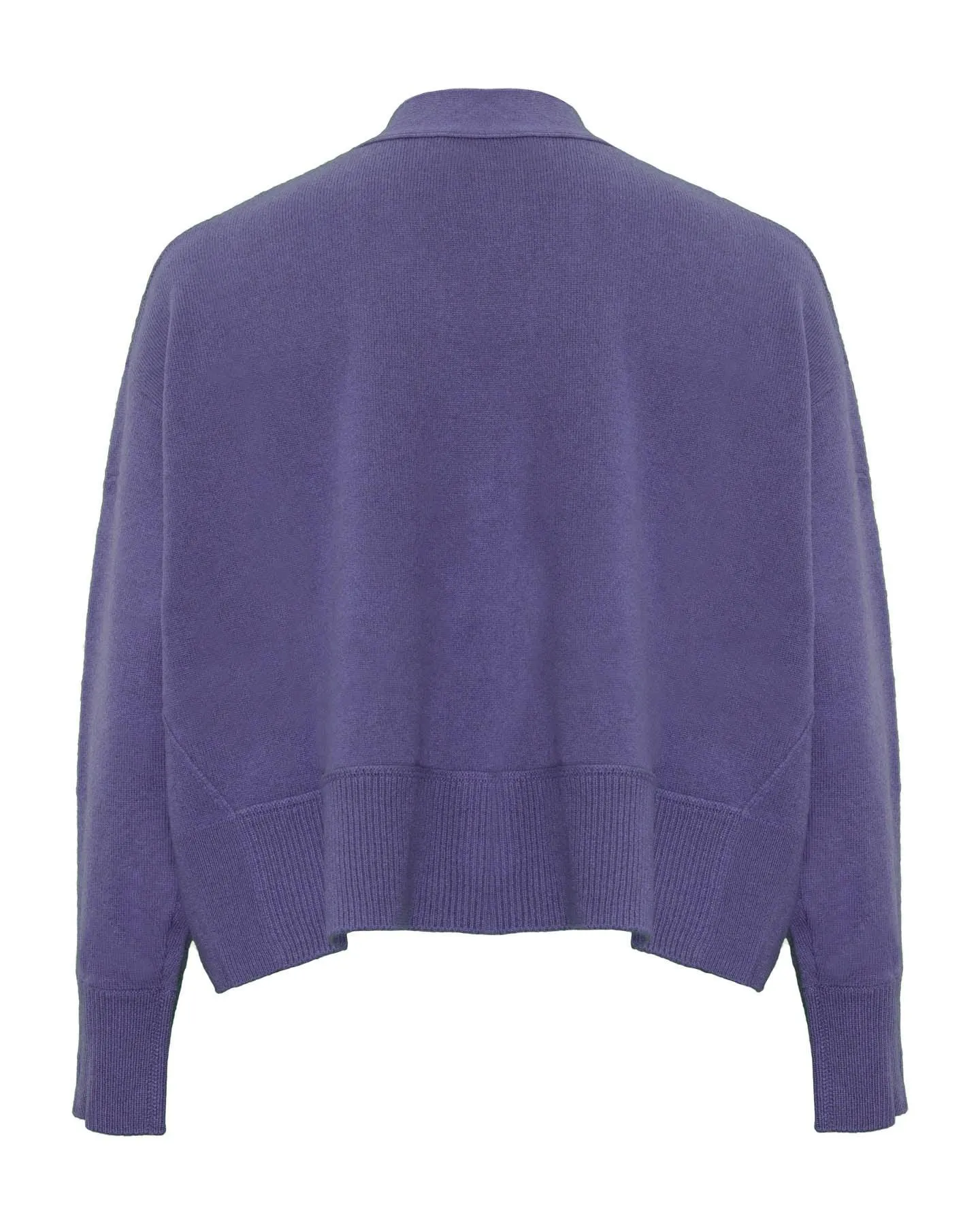 Cropped Button Front Cardigan Mauve