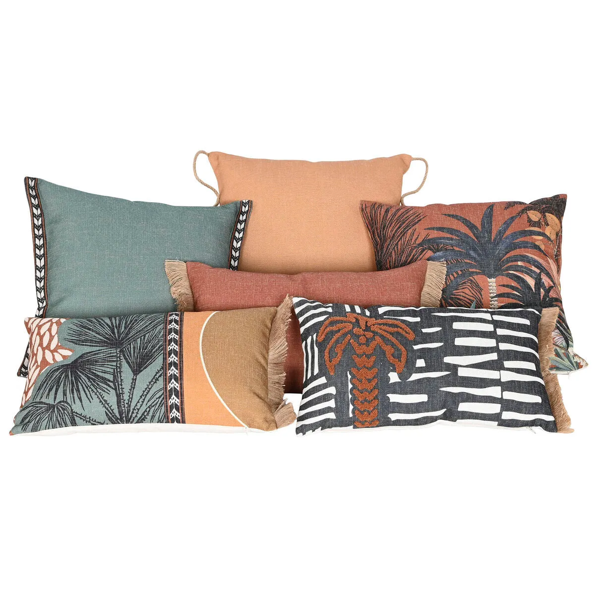 Cushion Home ESPRIT Printed Tropical 50 x 15 x 30 cm