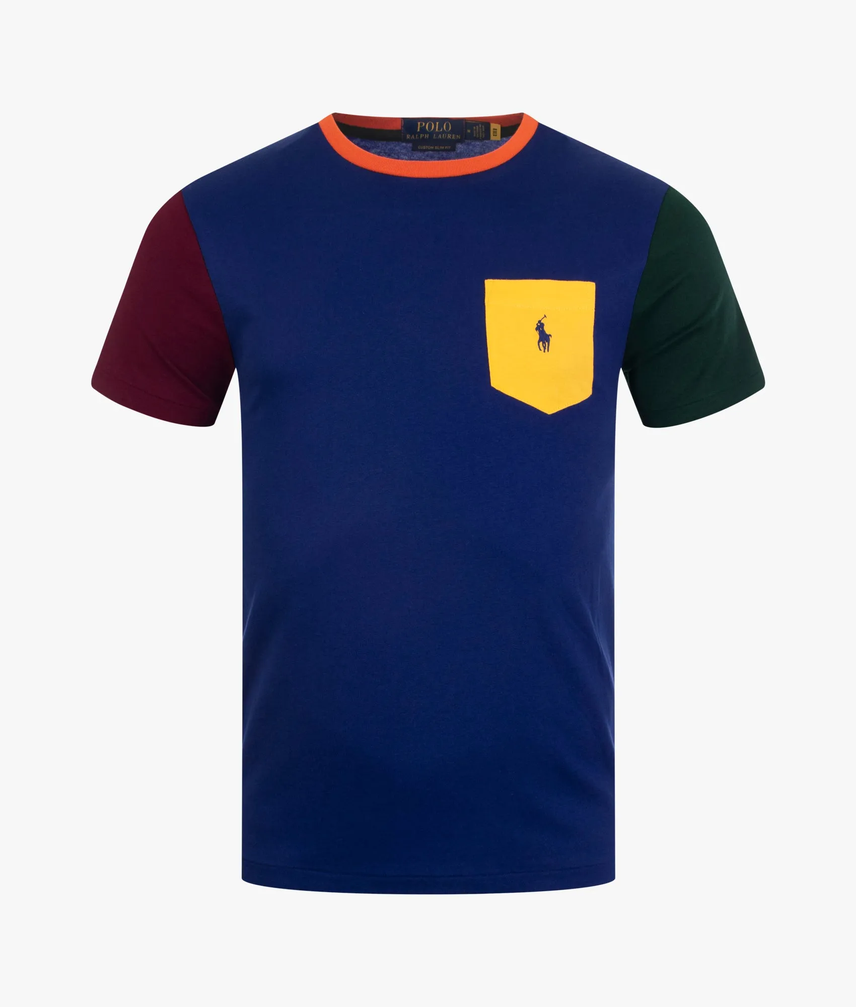 Custom Slim Color-Blocked Pocket T-Shirt