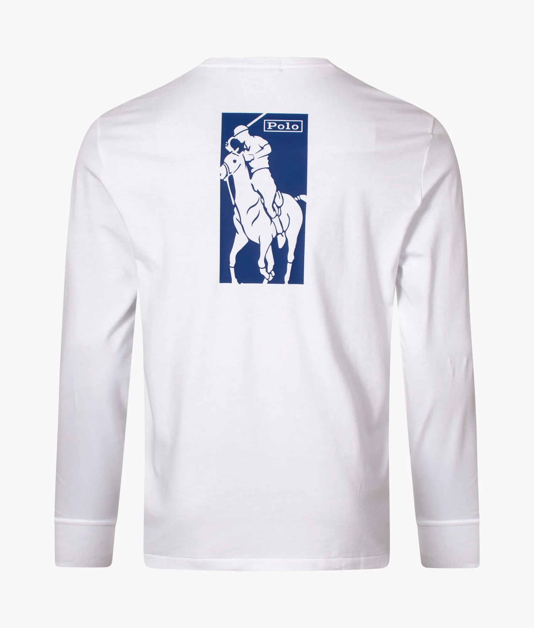 Custom Slim Fit Long Sleeve Polo Player Back Print T-Shirt