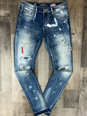 Damati- ripped patch jeans