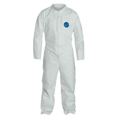 DuPont™ Tyvek® 400 Collared Coveralls w/Open Wrists/Ankles, Serged Seams, White, Large Vend Pack, TY120SWHLG0025VP