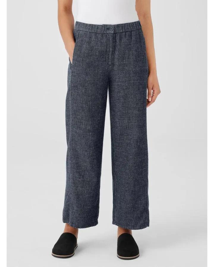 Eileen Fisher Tweedy Hemp Cotton Wide Leg Pant