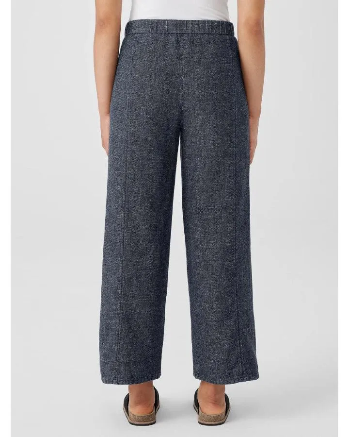 Eileen Fisher Tweedy Hemp Cotton Wide Leg Pant