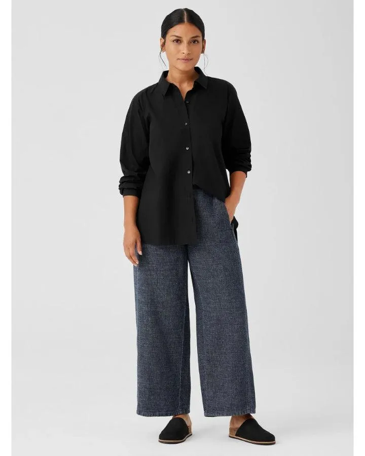 Eileen Fisher Tweedy Hemp Cotton Wide Leg Pant