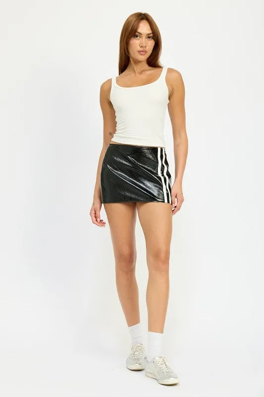 Emory Park MINI MOTO LEATHER SKIRT