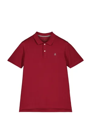 Essential Slim Polo Shirt Top Maroon