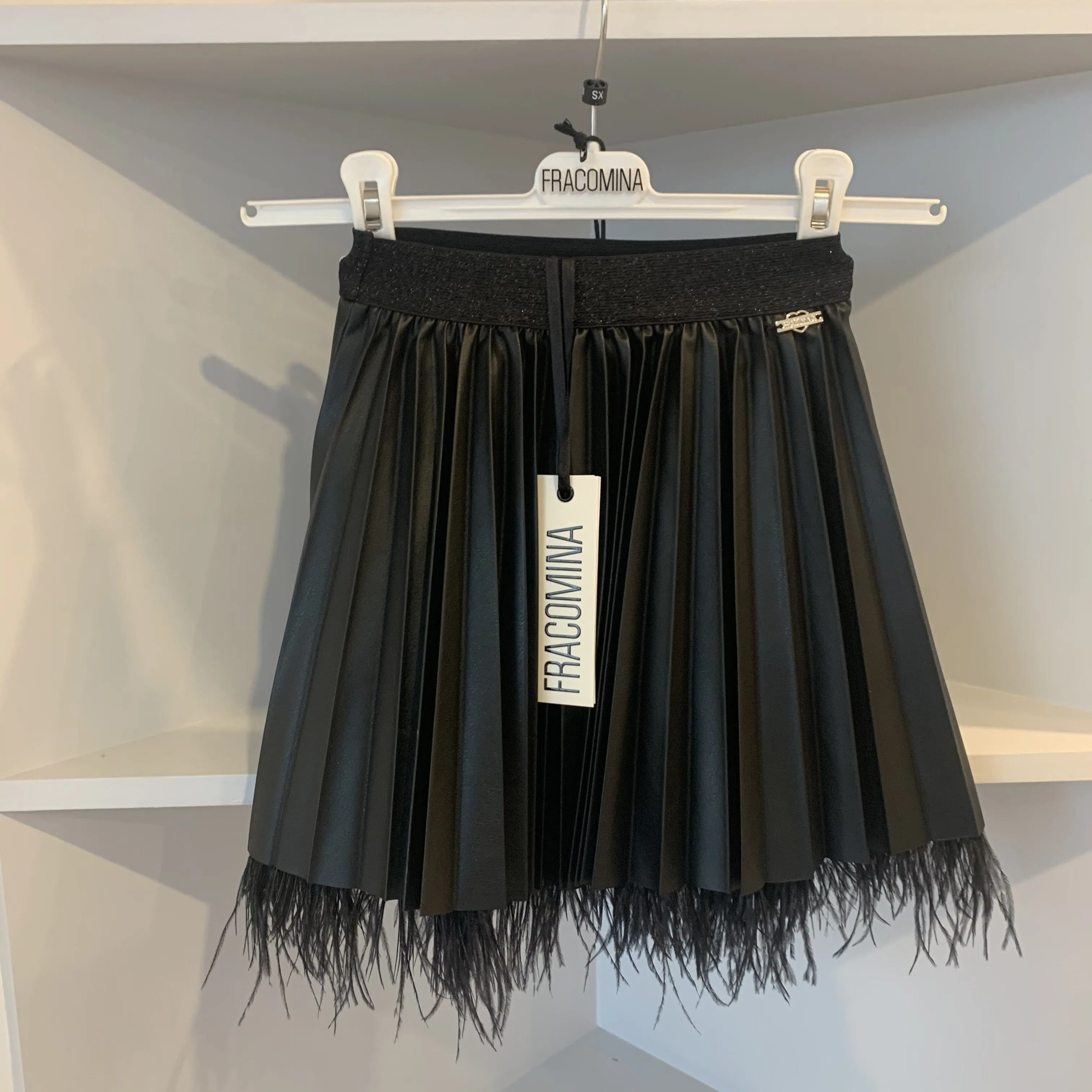 FRACOMINA PLEATHER PLEATED SKIRT