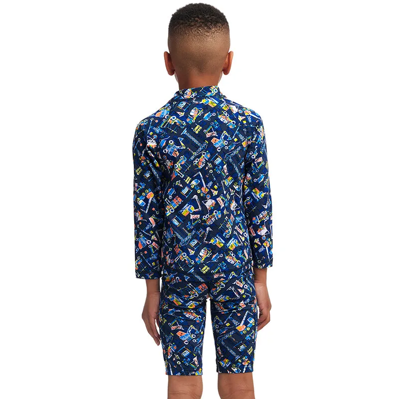 Funky Trunks - Can We Build It? - Toddler Boys Zippy Rash Vest