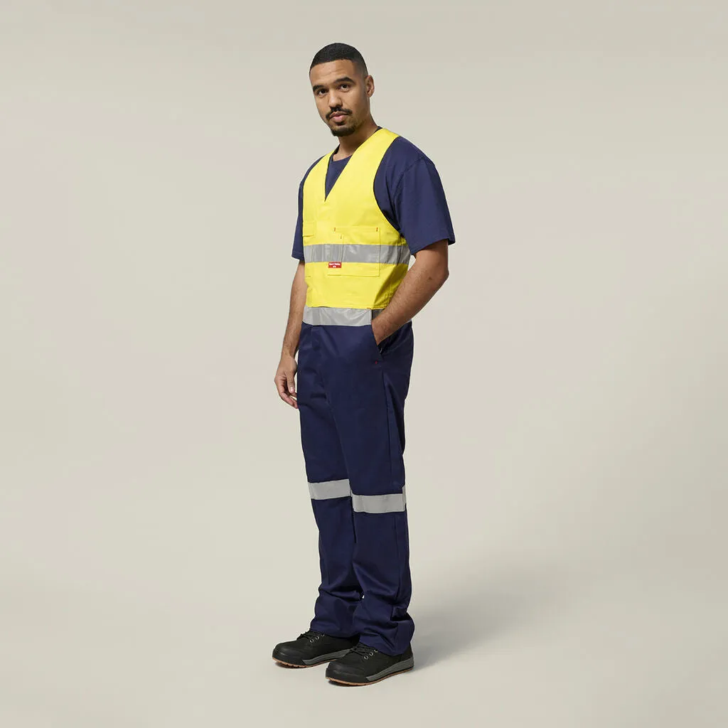 Hard Yakka Hi-Vis 2Tone Action Back Cotton Taped Overall (Y01055)