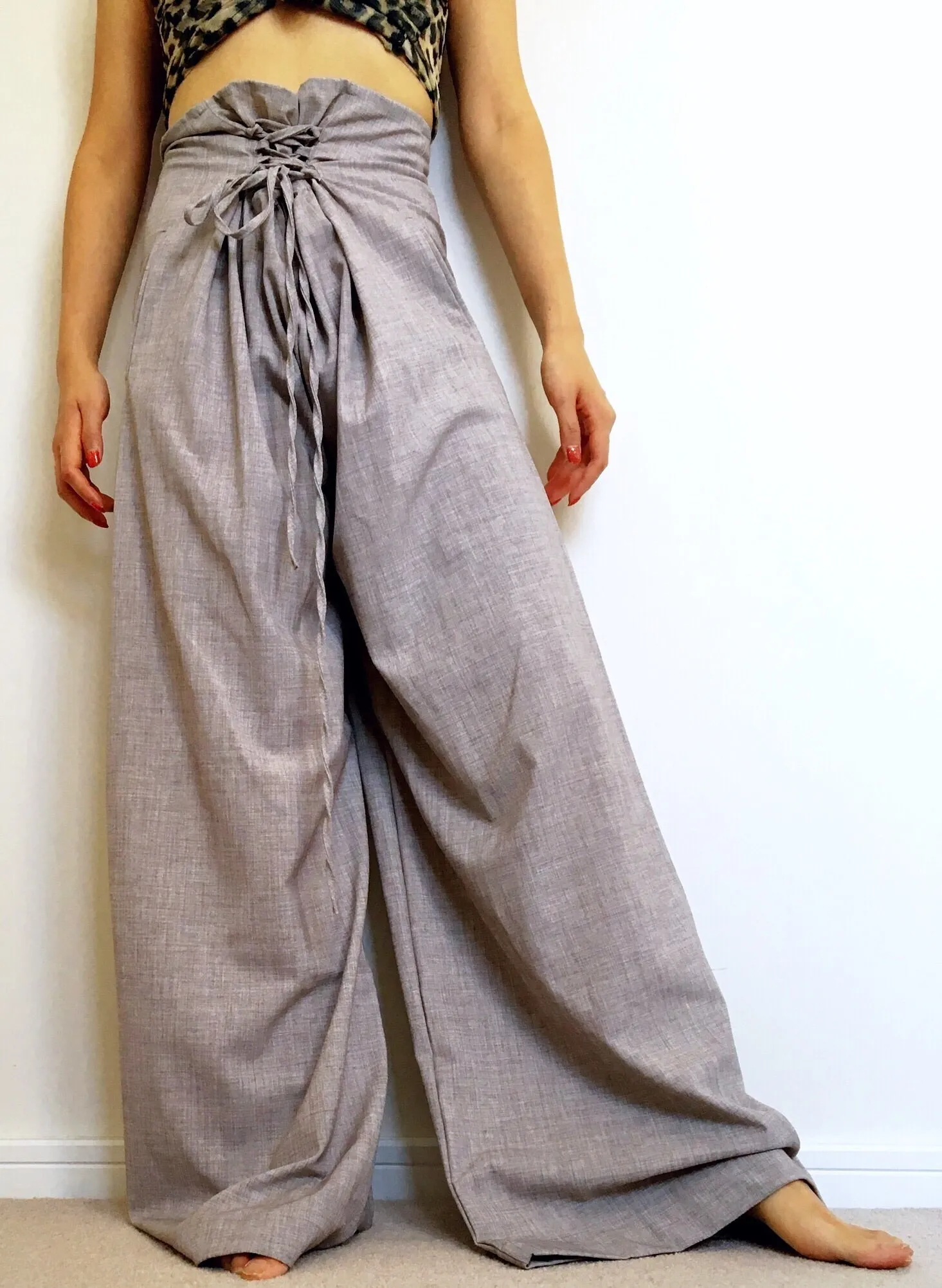 HIGH WAIST WIDE LEG PANTS TROUSERS