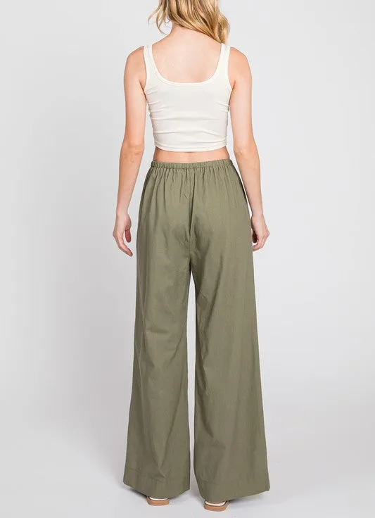 In Paradise Linen Drawstring Pants (Various Colors)