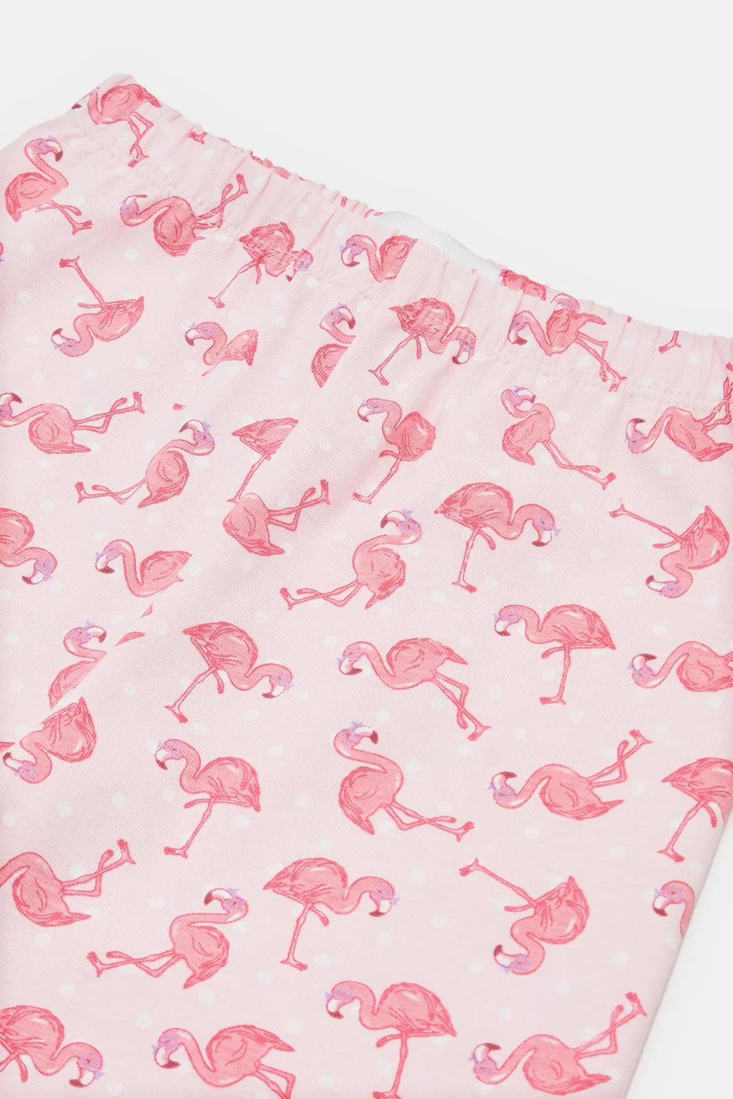 Infant Girls Pink Flamingo Print Pyjama Set (2 Piece)