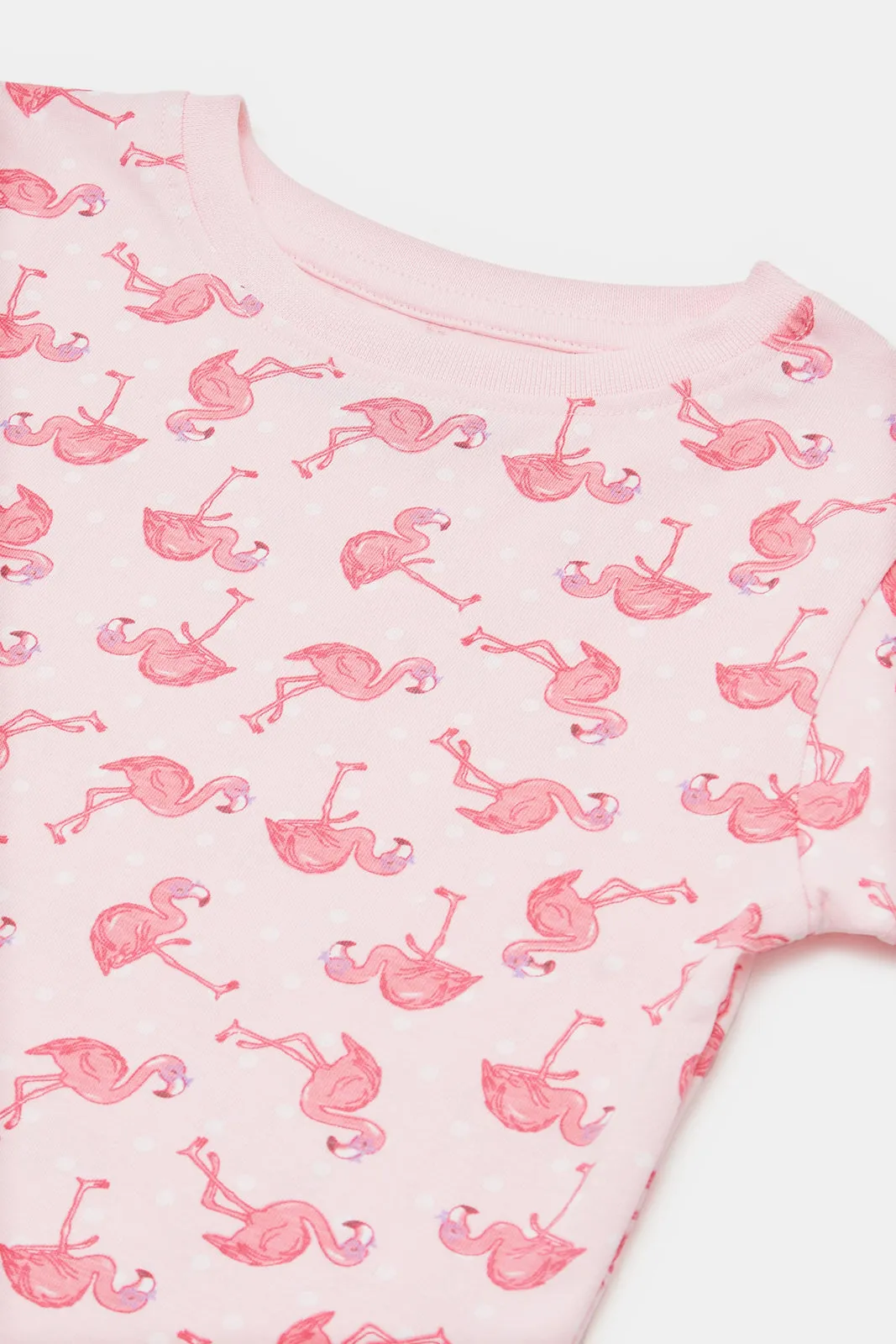 Infant Girls Pink Flamingo Print Pyjama Set (2 Piece)