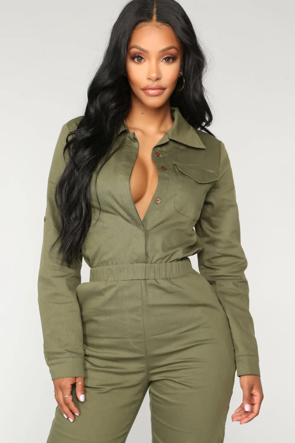 Jumpsuit Fashion Nova 1160, olive