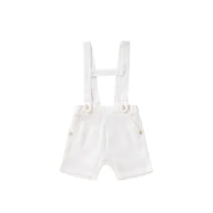 KIPP White Linen Overalls