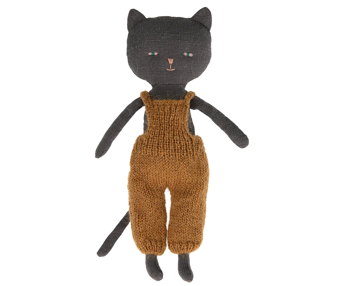 Kitten in Overalls - Black