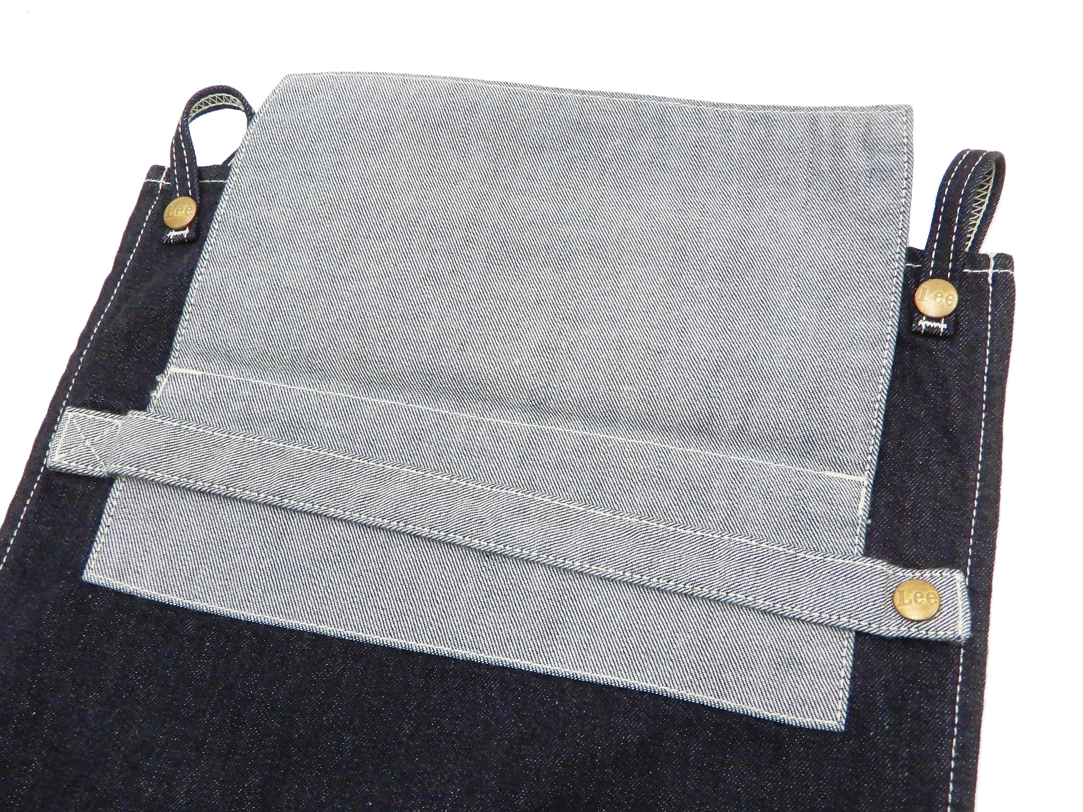 Lee Denim Wall Hanging Pockets Logo Graphic Connectable Organizer with Multipurpose Pockets LA0555-99 Deep Blue Indigo/Hickory-Stripe