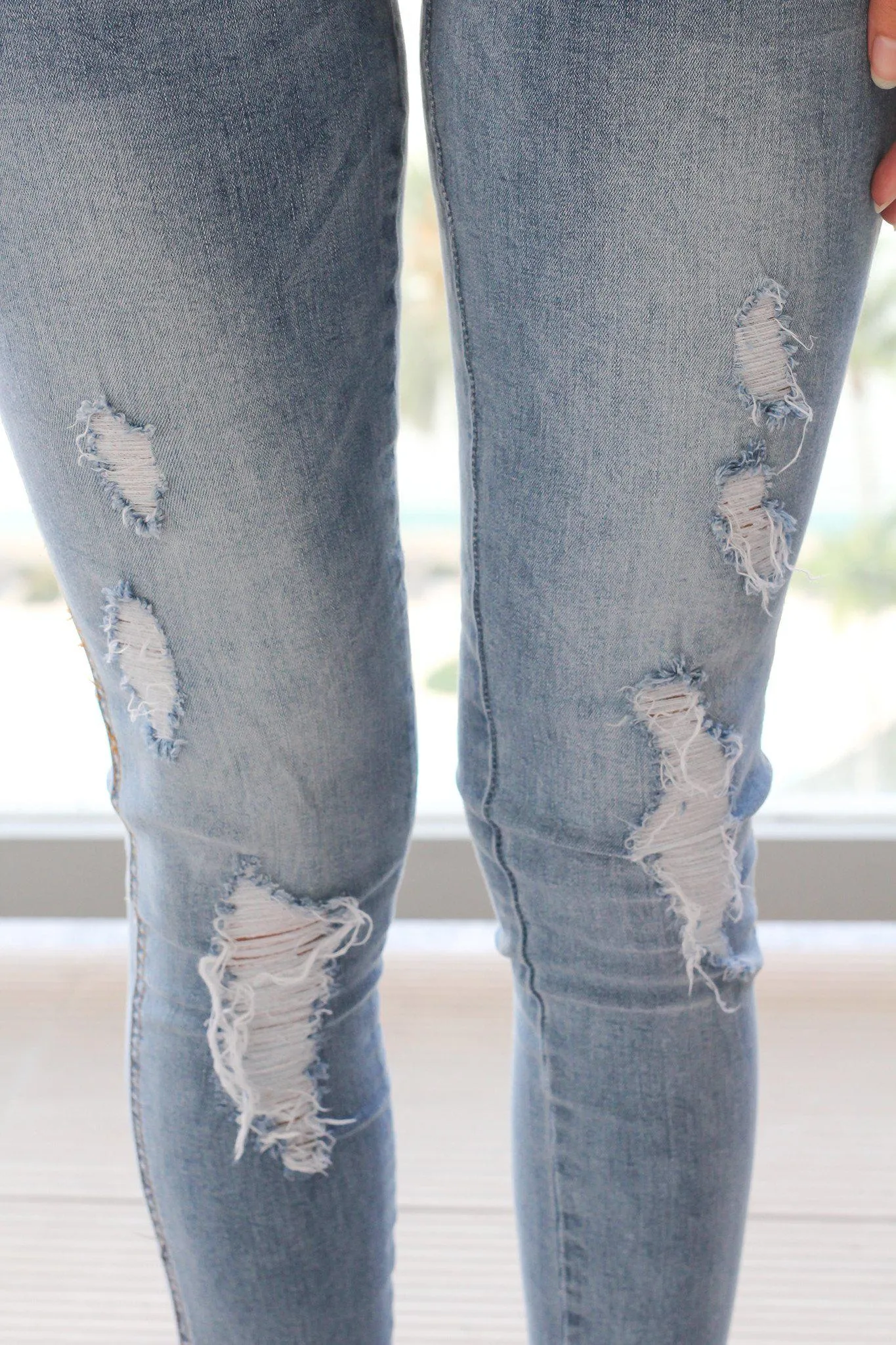 Light Denim Ripped Jeans