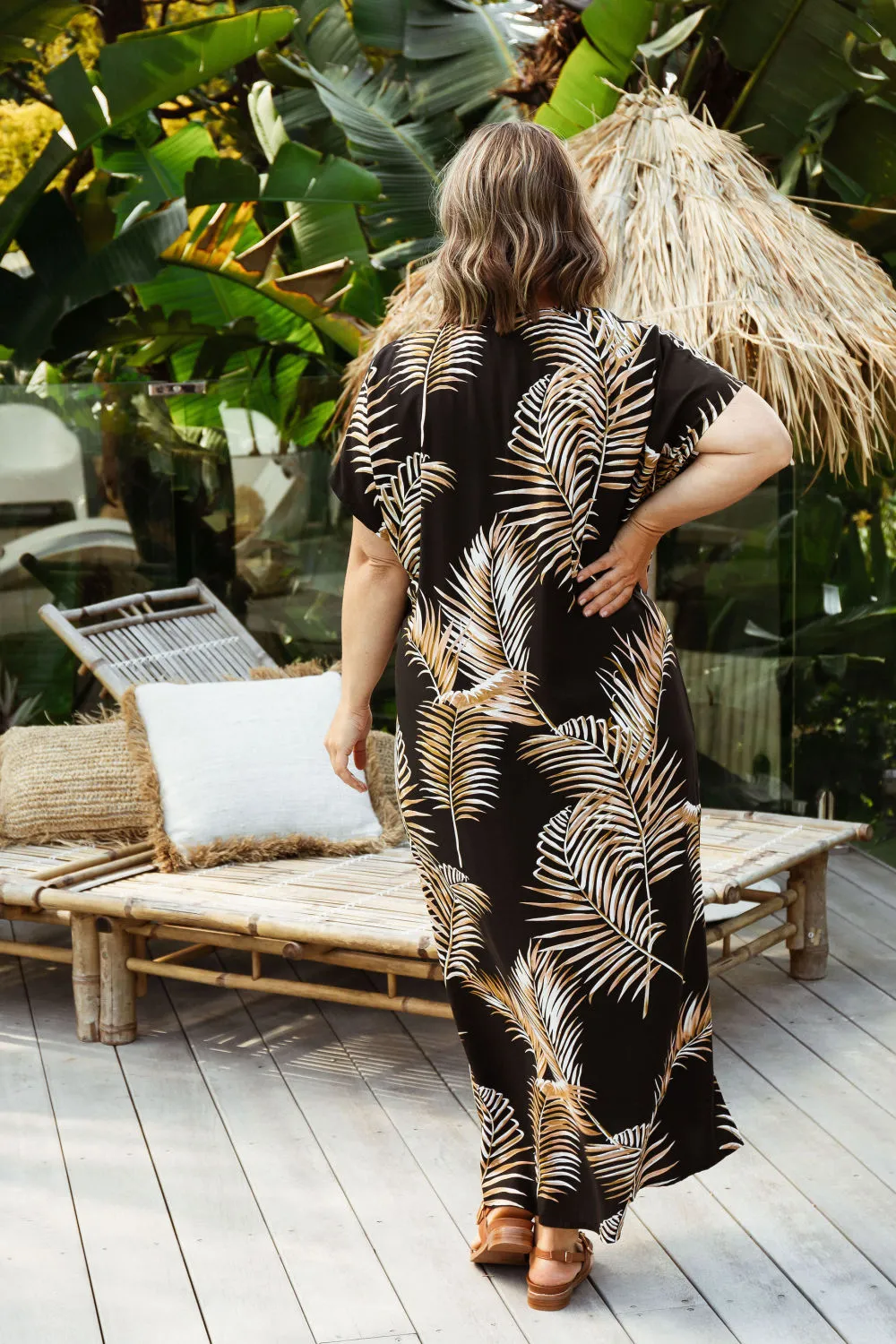 Long Kaftan Dress - Bamboo