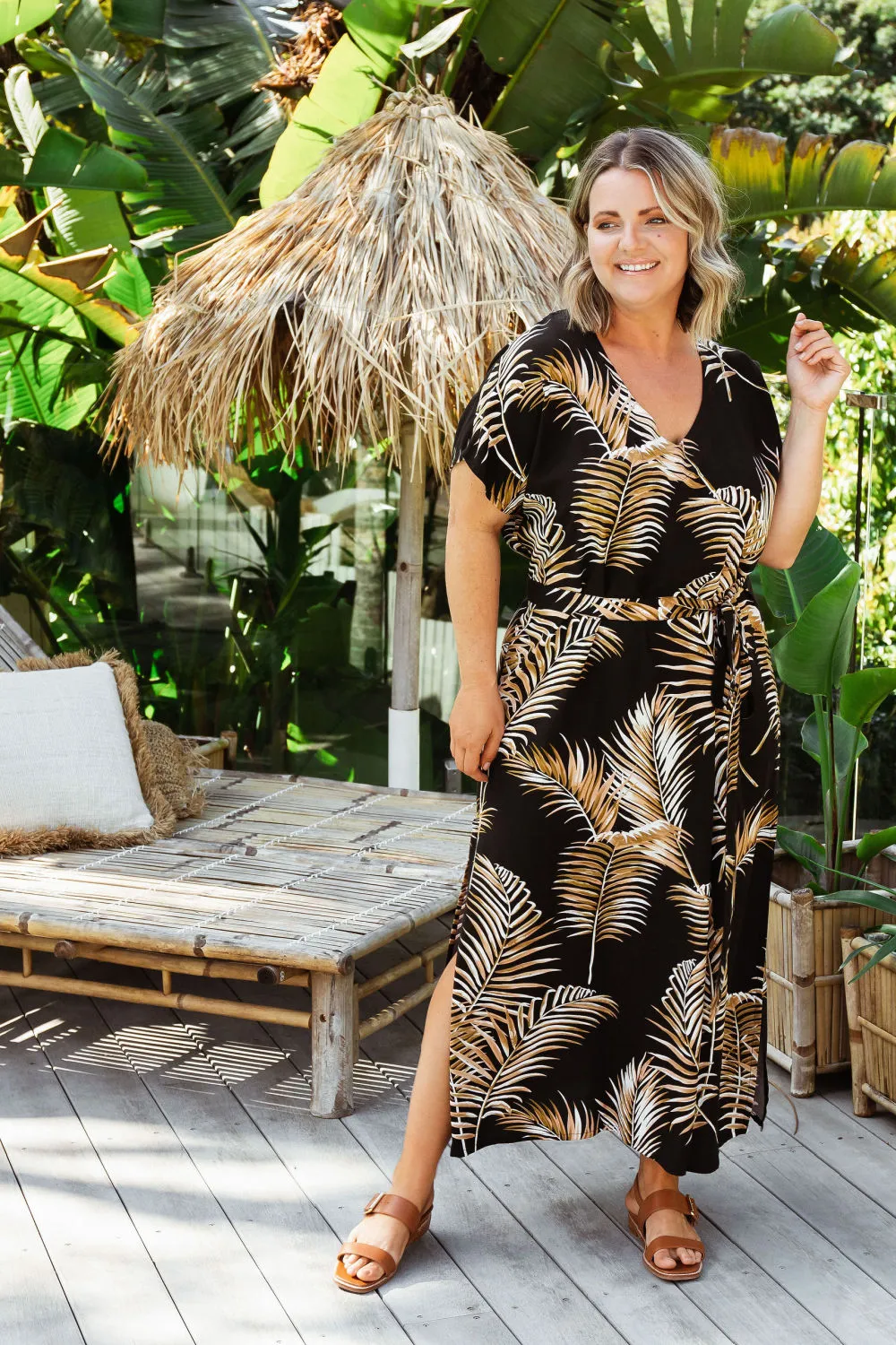 Long Kaftan Dress - Bamboo