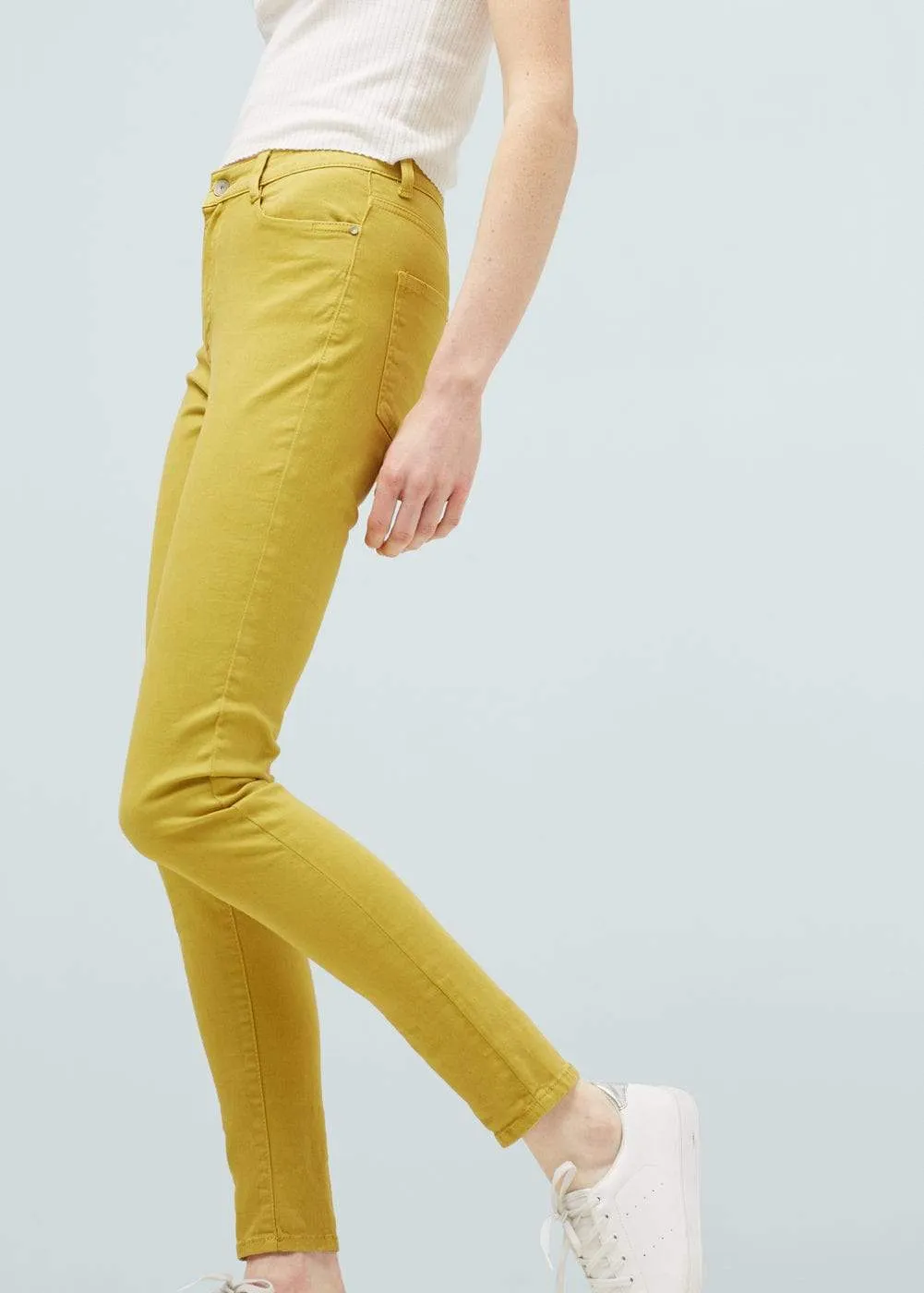 Mango Mustard Skinny Womens Jeans