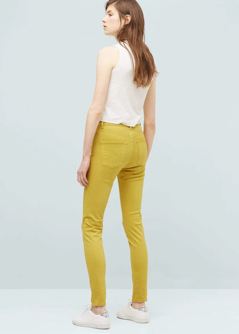 Mango Mustard Skinny Womens Jeans