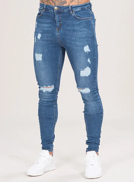 Marquee Ripped Jeans - Dark Wash