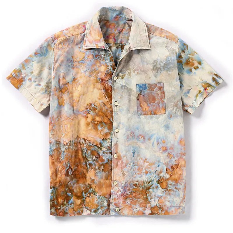 Men'S Casual Printed Short-Sleeved Shirt