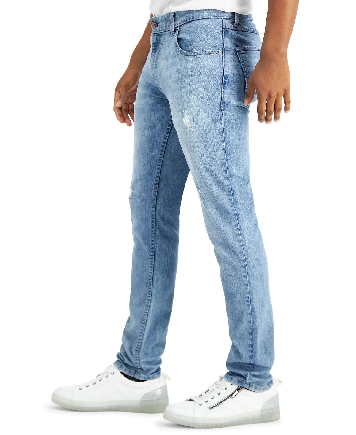 Men's Ripped Skinny Jeans in Light Color Designed for Macy's INC International Concepts multi