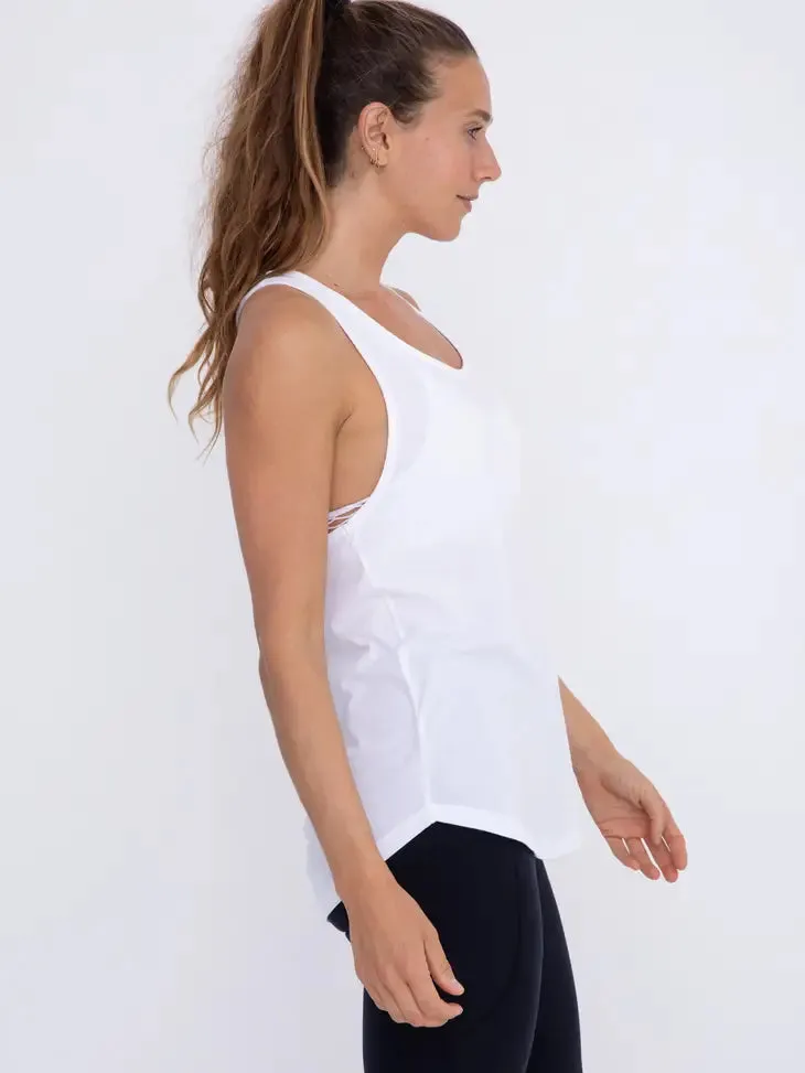 Mono B Twist Back Tank Top