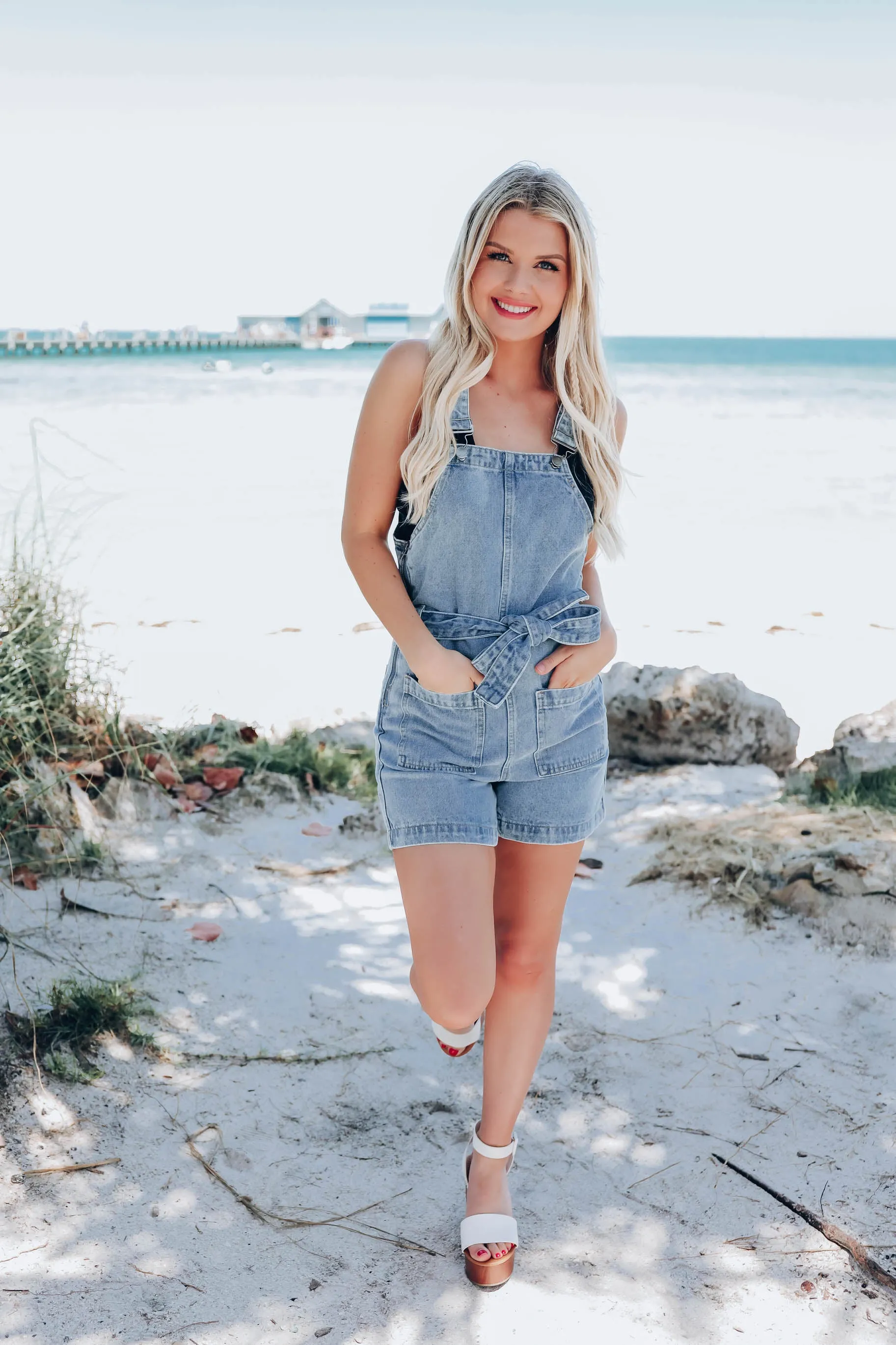 Nature Coast Denim Overall Shorts