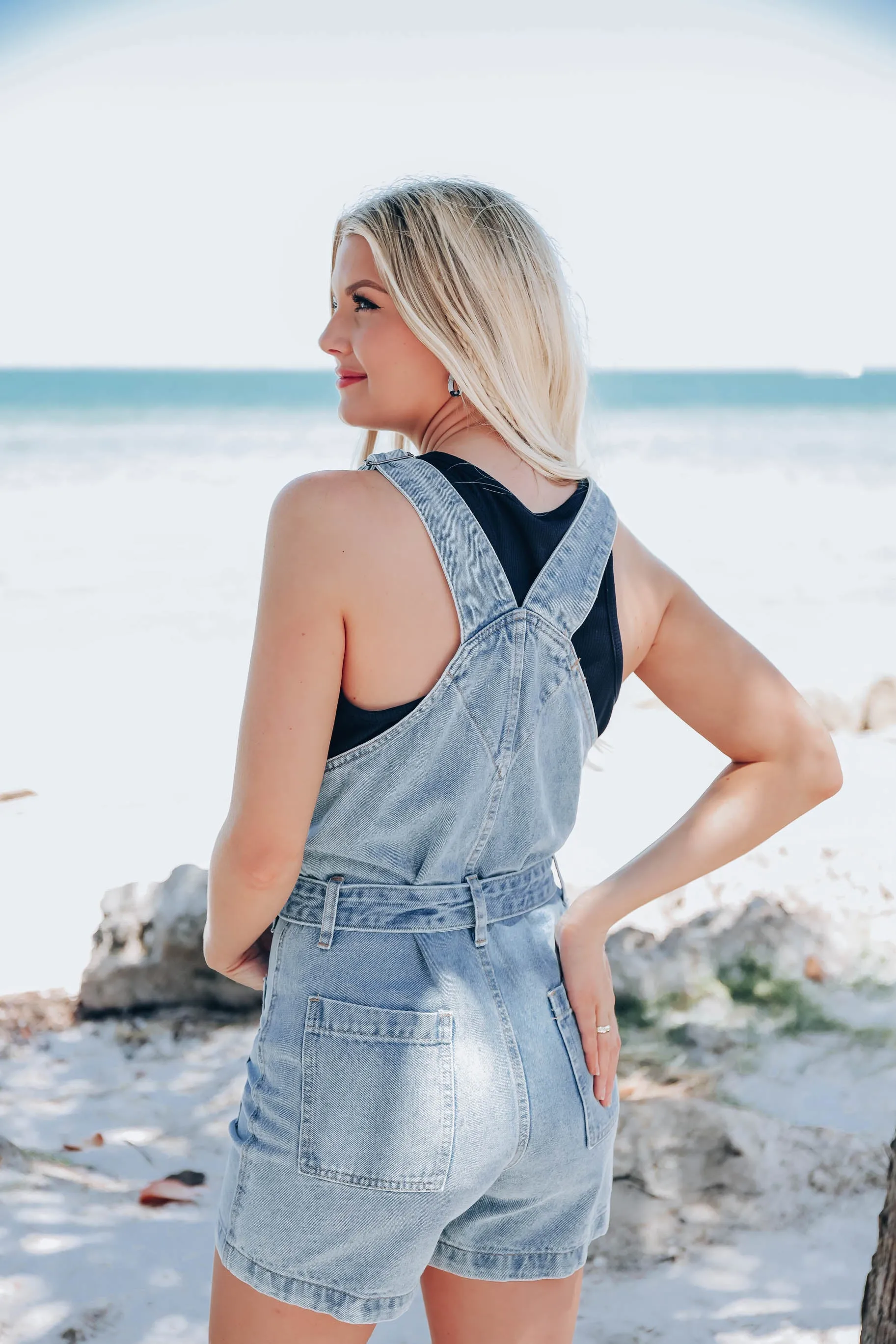 Nature Coast Denim Overall Shorts