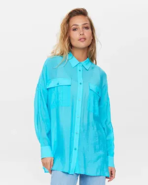 Numph Nuelinam Scuba Blue Shirt