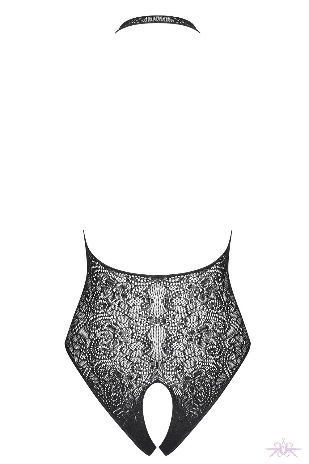 Obsessive Lace Up Fishnet Bodysuit