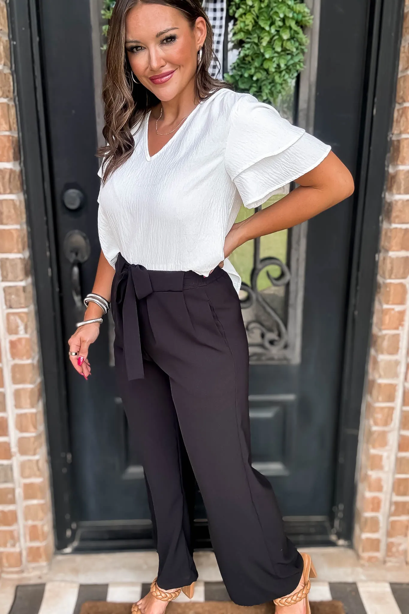 Opportunity Knocks Black Wide Leg Pants