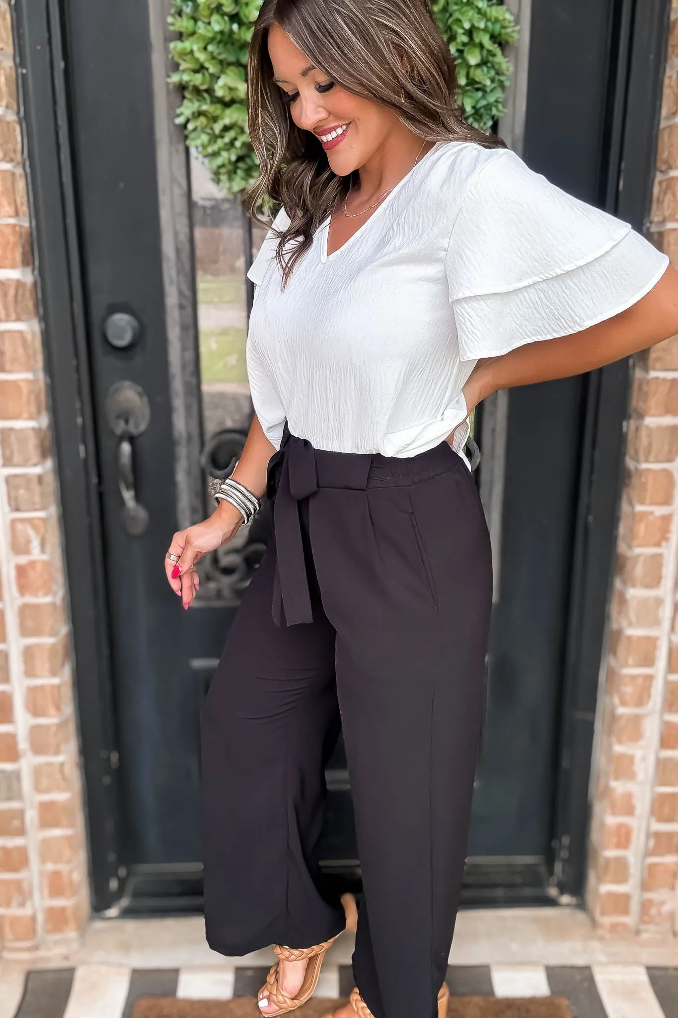 Opportunity Knocks Black Wide Leg Pants